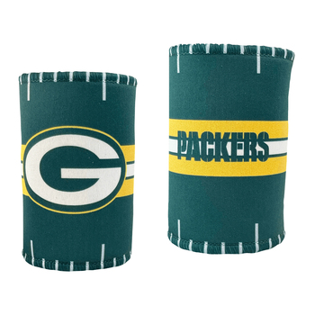 2PK NFL Green Bay Packers 11.5cm Stubby Can/Bottle Beverage Holder