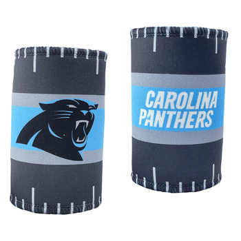 2PK NFL Carolina Panthers 11.5cm Stubby Can/Bottle Beverage Holder
