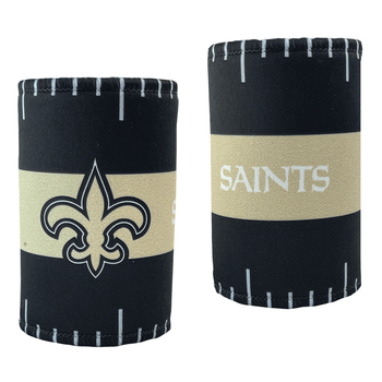 2PK NFL New Orleans Saints 11.5cm Stubby Can/Bottle Beverage Holder