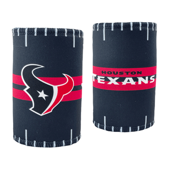 2PK NFL Houston Texans 11.5cm Stubby Can/Bottle Beverage Holder