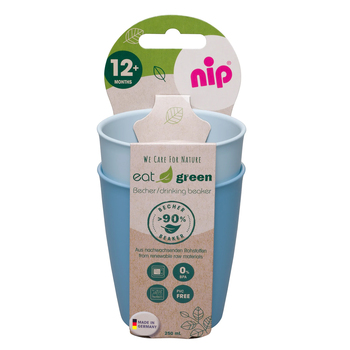 2pc Nip Baby Eat Green Drink Cup Blue 12m+