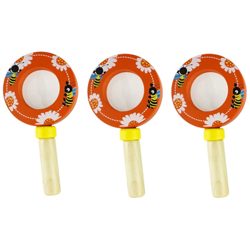 3PK Kaper Kidz Bee Magnifying Glass Kids/Children Toy Assorted 12cm 3y+