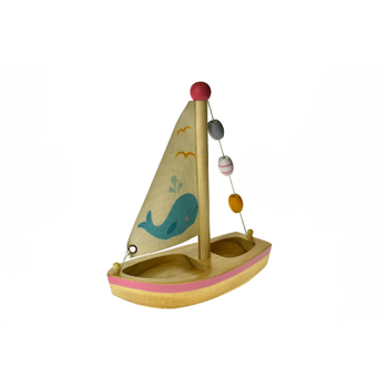 Kaper Kidz Calm & Breezy Wooden Sailboat Kids/Children's Whale 2yrs+