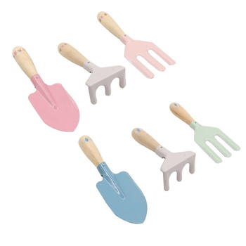 6pc Kaper Kidz Calm & Breezy Kids Garden Tool Set Pink & Blue 3y+