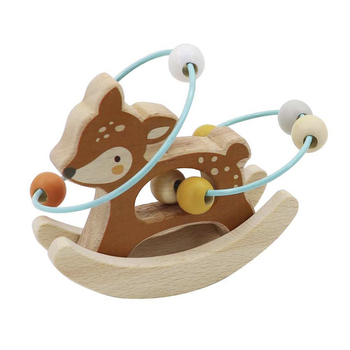 Kaper Kidz Woodland Deer Bead Maze On Rocking Base Kids Toy