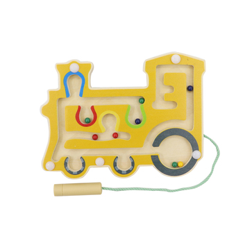 Kaper Kidz Wooden Train Magnetic Labyrinth Kids Toy 3y+