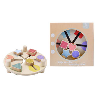 Kaper Kidz Wooden Shape & Colour Match Table Toy 12m+