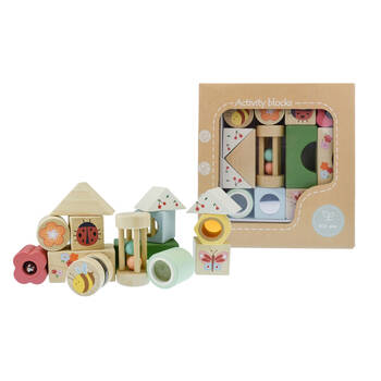 14pc Kaper Kidz Wooden Spring Insect Activity Blocks 12m+