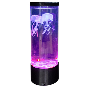Led Novelty Jelly Fish Light Up Aquarium Lamp Set 28cm