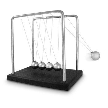 Newtons Cradle Large Physics Pendulum Educational Toy