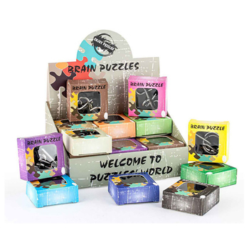 12pc Enjoy Puzzles Metal Wire Novelty Thinking Brain Teaser Puzzle 3+