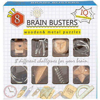 8pc 4 Wooden And 4 Metal Kids/Adults All Ages Puzzle Set 