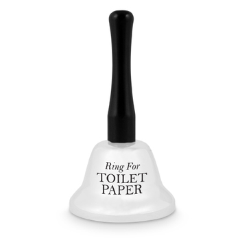 Ring For Toilet Paper Bell Novelty Funny Gag Gift Bar Man Cave Toy