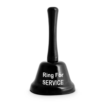 Ring For Service Bell Black Novelty Funny Gag Gift Bar Man Cave Toy