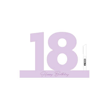 LMD 18 Periwinkle Purple Signature Block Birthday Message