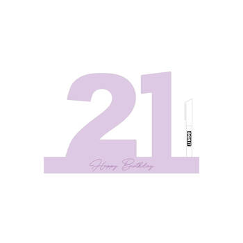 LMD 21 Periwinkle Purple Signature Block Birthday Message