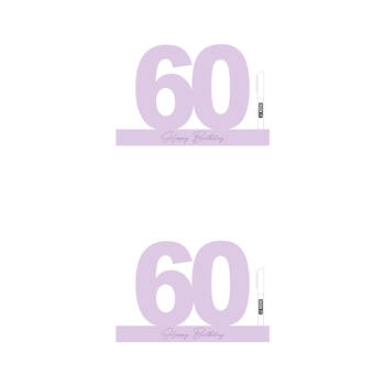 2PK LMD 60 Periwinkle Purple Signature Block Birthday Message