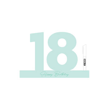 LMD 18 Minty Green Signature Block Birthday Message
