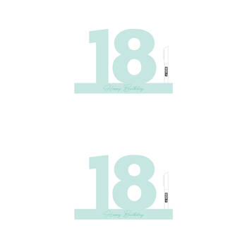 2PK LMD 18 Minty Green Signature Block Birthday Message