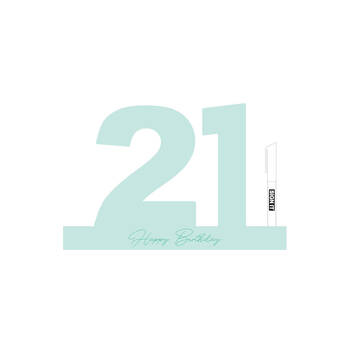 LMD 21 Minty Green Signature Block Birthday Message