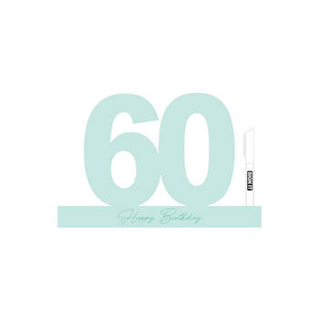 LMD 60 Minty Green Signature Block Birthday Message