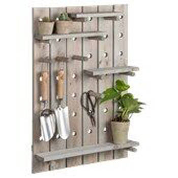 Esschert Design Wooden Wall Hang Pegboard Garden Outdoor Furniture 78cm