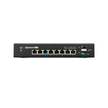 Ubiquiti EdgeSwitch 8 - 8-Port Managed PoE+ Gigabit Switch, 2 SFP, 150W Total Power Output - Supports PoE+ and 24v Passive