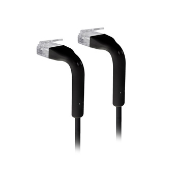 UniFi patch cable with both end bendable RJ45 0.22m - Black