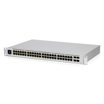 Ubiquiti UniFi 48 port Managed Gigabit Layer2 & Layer3 switch - 48x Gigabit Ethernet Ports w/ 32x 802.3at POE+, 4x SFP Port Touch Display 210W