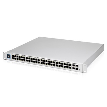 Ubiquiti UniFi 48 port Managed Gigabit Layer2 and Layer3 switch with auto-sensing 802.3at PoE+ and 802.3bt PoE, SFP+  : Touch Display - 660W GEN2