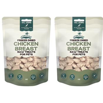 2PK Nature Island Freeze Dried Chicken Breast 80g AU Made Pets Dog/Cat Raw Treats
