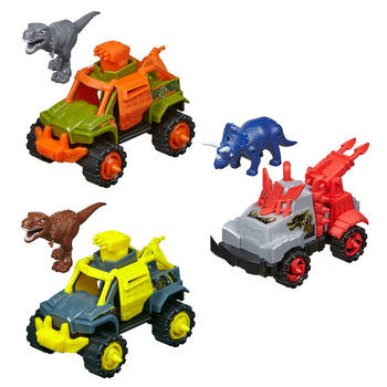 3PK Nikko Road Rippers Easy Snap n Play Dinos vs Trucks Assorted 3y+