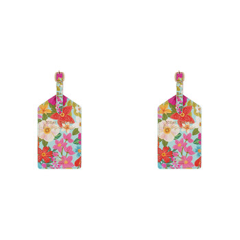 2PK Legami PU Leather Luggage Tag Address/Nametag - Flowers