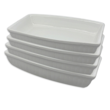 2x2pc Ceramic Rectangular Stoneware Kitchen Cooking Dishes