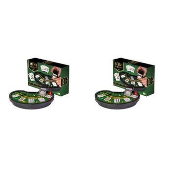 2PK Mini Table Game Blackjack Party Set Portable Card Deck