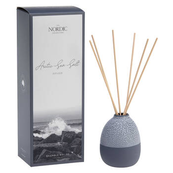 Bramble Bay Nordic Arctic Sea Salt Reed Diffuser Home Fragrance Charcoal