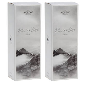 2PK Bramble Bay Nordic Mountain Drift Diffuser Home Fragrance White