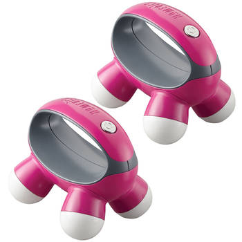 2x HoMedics QuaD Portable Vibration Massager - Pink