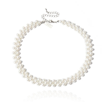 Culturesse Bambi 40cm Adjustable Fine Line Choker - White