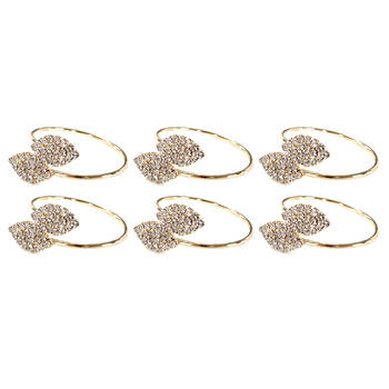 6pc Crystal Napkin Rings