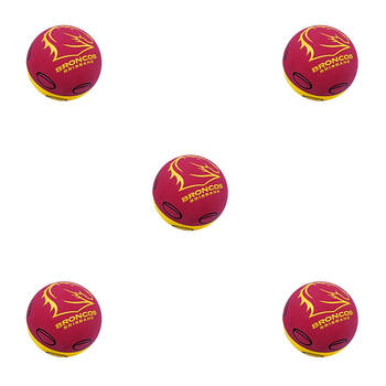5PK NRL Brisbane Broncos NRL Super-High Bounce Ball 60mm - Red