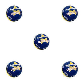 5PK NRL North QLD Cowboys NRL Super-High Bounce Ball 60mm - Navy