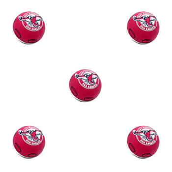 5PK NRL Manly-Warringah Sea Eagles NRL Super-High Bounce Ball 60mm - Blue