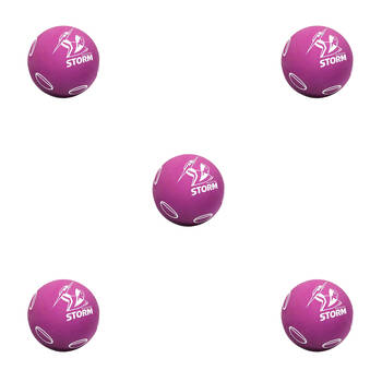 5PK NRL Melbourne Storm NRL Super-High Bounce Ball 60mm - Magenta