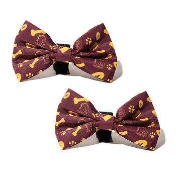 2PK NRL Brisbane Broncos Pet Dog Neck Bowtie Accessory One Size