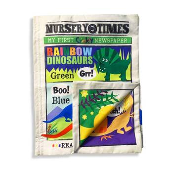 Jo Nics Crinkly Cloth Books Rainbow Dinosaurs Tactile Childrens Toy 3M+
