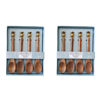 2x 4pc LVD Teaspoon Pineapple Home Kitchen Serveware/Tableware