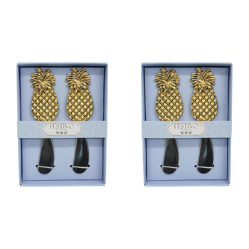 2x LVD Spreaders 2pc Pineapple Home Kitchen Serveware/Tableware