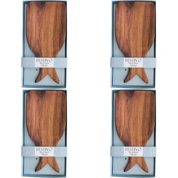 4PK LVD Acacia Whale Spoon Rest Home Kitchen Serveware/Tableware