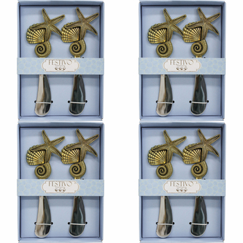 4x LVD Spreader 2pc Gold Shells Home Kitchen Serveware/Tableware